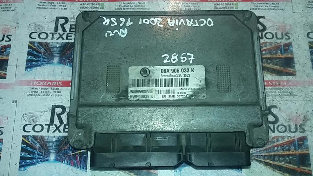Calculator Motor SIEMENS SKODA OCTAVIA 06A 906 033 K / 06A906033K / 5WP40039 01 / 5WP4003901 / SIMOS3 3A / SIMOS33A06A 906 033 K / 06A906033K / 5WP40039 01 / 5WP4003901 / SIMOS3 3A / SIMOS33A