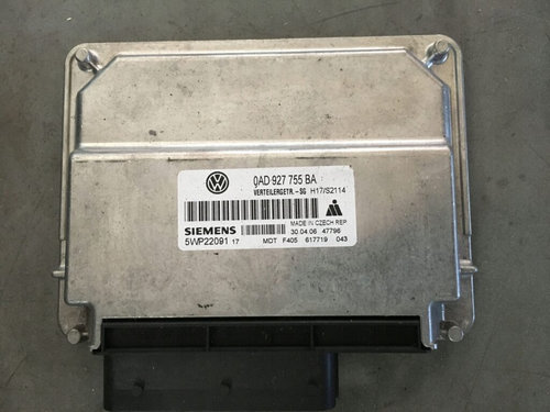 Calculator Motor SIEMENS VOLKSWAGEN TOUAREG 0AD 927 755 BA / 0AD927755BA / 5WP2209 17 / 5WP220917 / ...