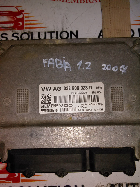 Calculator motor SKODA FABIA 1 1.2 12V an fabr. 2007