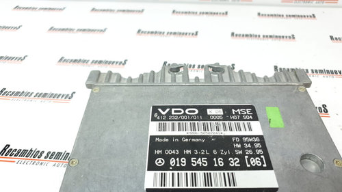 Calculator Motor VDO MERCEDES-BENZ 320 019 545 16 32 / 0195451632 / 412 232 001 011 / 412232001011 /...