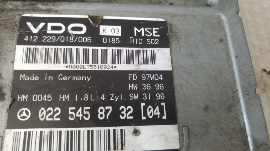 Calculator motor vdo mercedes c-class 180 1.8 b w202 0225458732