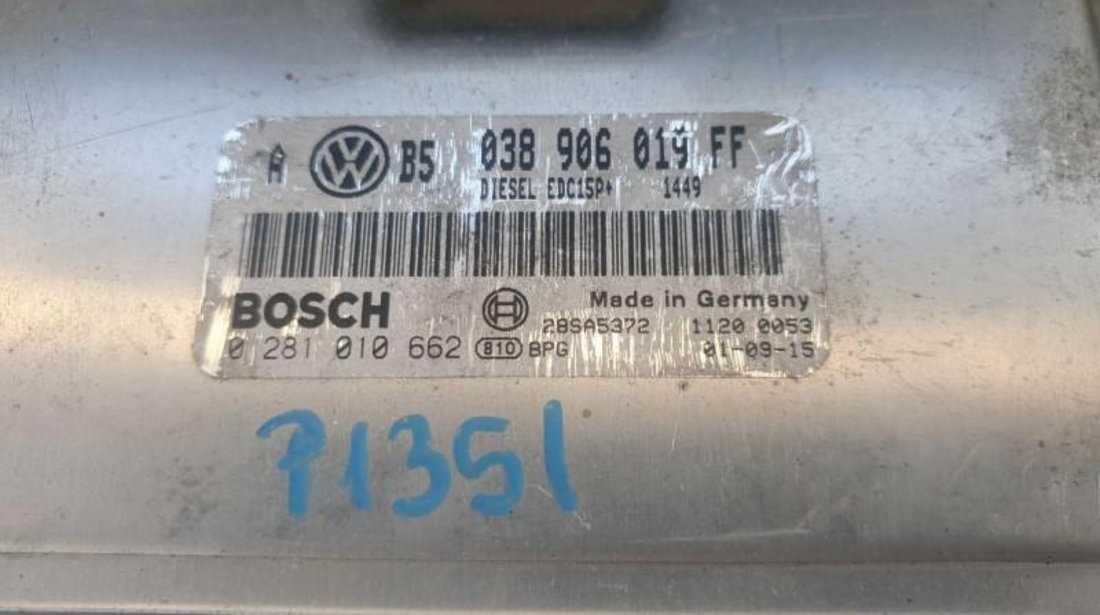 Calculator motor Volkswagen Golf 4 (1997-2005) 0281010662