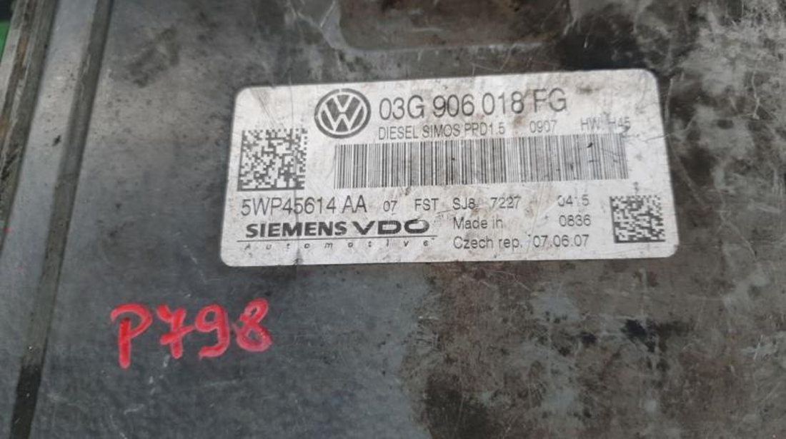 Calculator motor Volkswagen Passat B6 3C (2006-2009) 03g906018fg