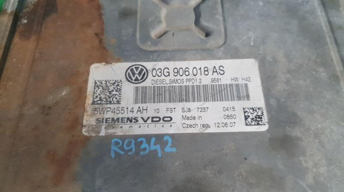 Calculator motor Volkswagen Passat B6 3C (2006-2009) 03g906018as