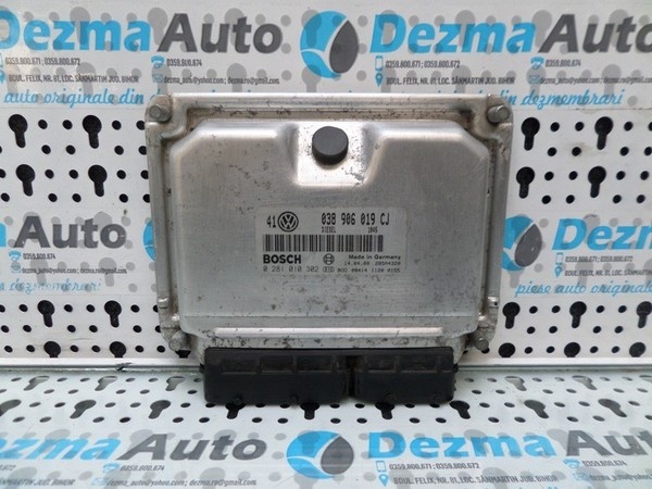 Calculator motor Vw Bora (1J2) 1.9 tdi, AJM, 038906019CJ, 0281010302