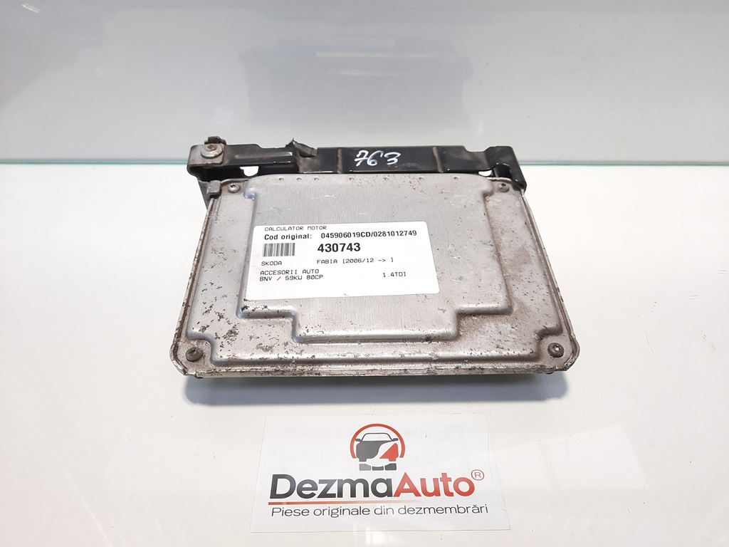 Calculator motor, Vw Golf 6 (5K1) [Fabr 2009-2013] 1.4 tdi, BNV, 045906019CD, 0281012749 (id:430743)
