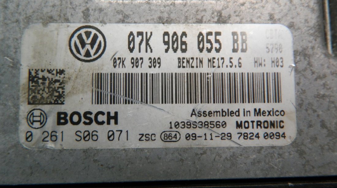 Calculator motor VW Golf 6 cod: 07K906055BB model 2011