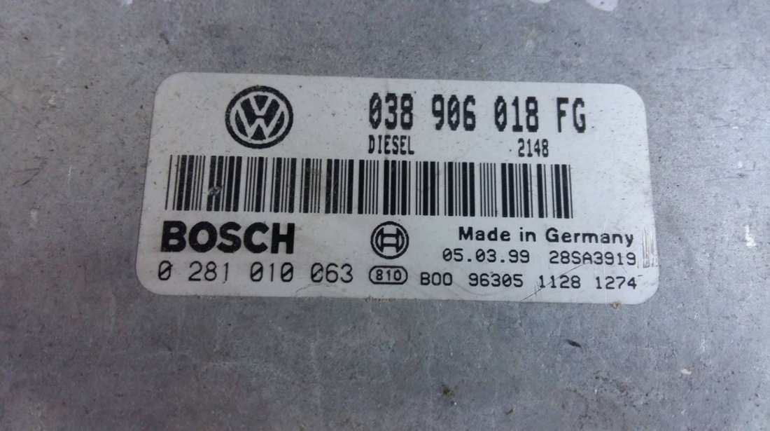 Calculator motor vw passat 1999 038906018fg