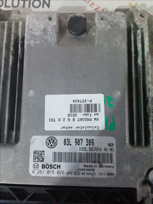 Calculator motor VW PASSAT B 6 2.0 TDI an fabr. 2010