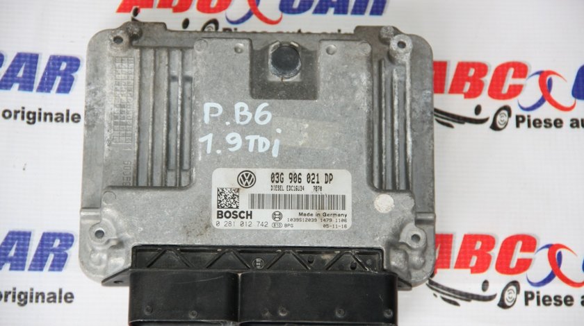 Calculator motor VW Passat B6 1.9 TDI cod: 03G906021DP / 0281012742 model 2007