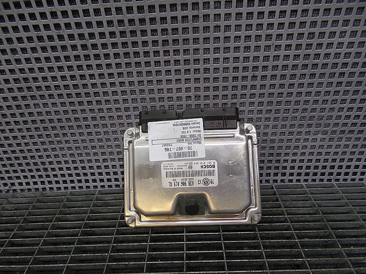 CALCULATOR MOTOR VW PASSAT PASSAT 1.9 TDI - (2000 2004)