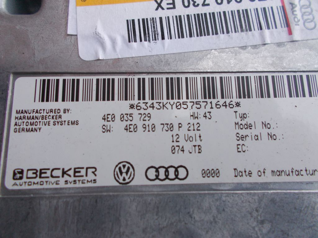 Calculator navigatie BECKER AUDI A8 4E0 035 729 / 4E0035729 / 4E0 910 730 P / 4E0910730P4E0 035 729 / 4E0035729 / 4E0 910 730 P / 4E0910730P