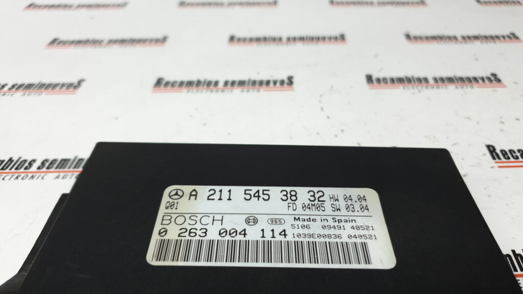 Calculator parcare BOSCH MERCEDES-BENZ Class E A 211 545 38 32 / A2115453832 / 0 263 004 114 / 0263004114 / HW 04 04 / HW0404 / SW 03 04 / SW0304A 211 545 38 32 / A2115453832 / 0 263 004 114 / 0263004114 / HW 04 04 / HW0404 / SW 03 04 / SW0304