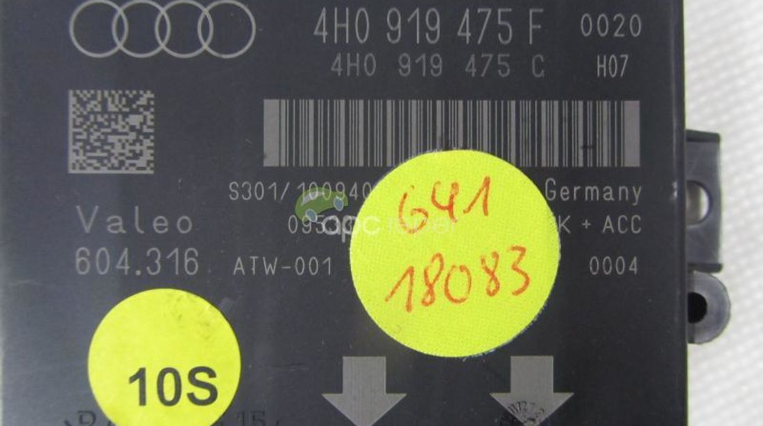 Calculator Parctronic Audi A6 4G, A7 4G, A8 4H 4H0 919 475 F original