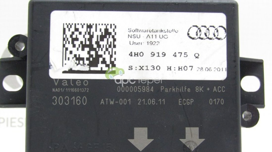 Calculator PDC Audi A6 C7 4G / A7 4G/ A8 4H - Cod: 4H0919475Q