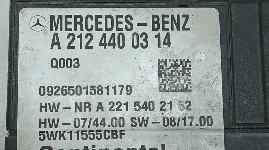 Calculator pompa combustibil A2124400314 Mercedes-Benz E-Class W212 [2009 - 2013]