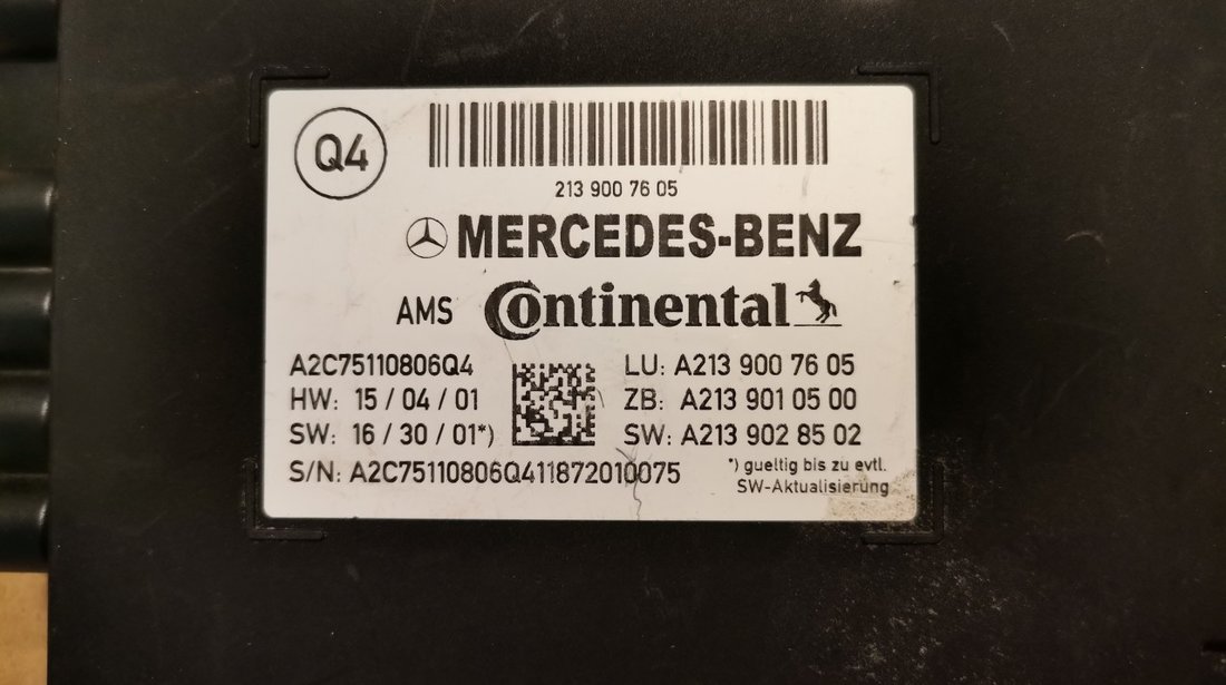 Calculator pompa vacuum Mercedes E-Class W213 / W257 cod A2139007605 / A2139010500 / A2139028502