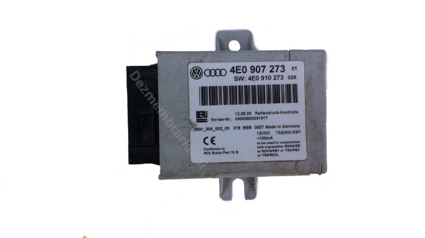 Calculator presiune roti AUDI A8 D3 4E an 2003 - 2010 cod 4E0907273 / 4E0910273