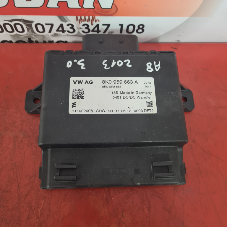 Calculator reglare tensiune Audi A8 (2009-2017) [4H] D4 3.0 Motorina 2013, 8K0959663A