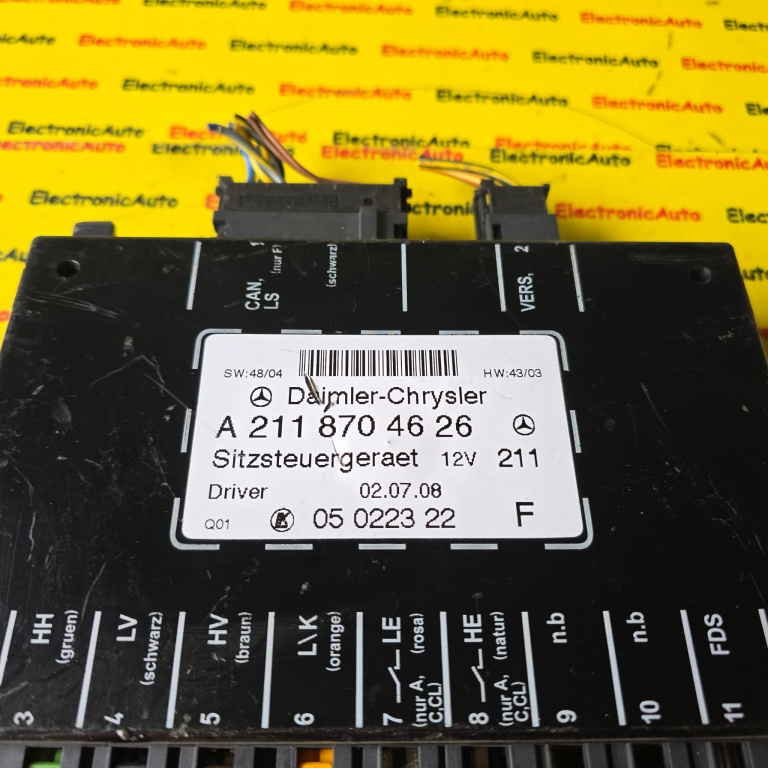 Calculator Scaun Sofer Mercedes-Benz C-Class W203, A2118704626, 05022322,