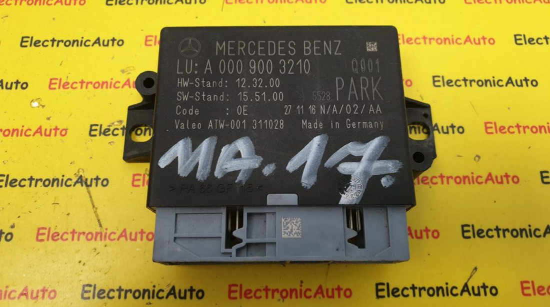 Calculator Senzor Parcare Mercedes ML GL GLA GLE, A0009003210