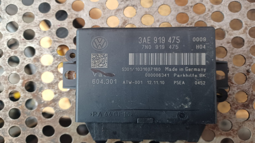 Calculator senzori de parcare Vw Passat B7 an de fabricatie 2012 Cod : 3AE919475