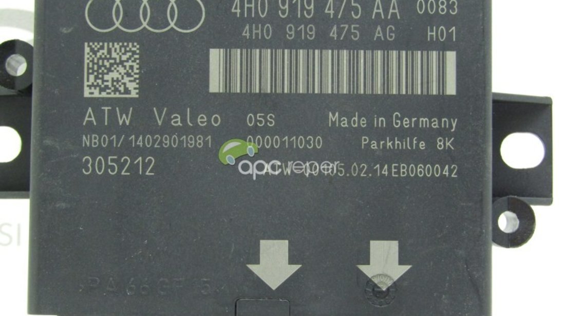 Calculator senzori parcare Audi A6 C7 4G / A7 4G / A8 4H / RS6 - Cod: 4H0919475AA