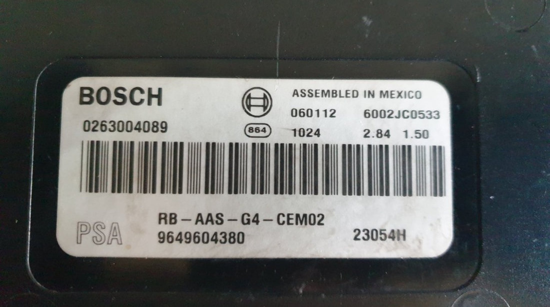 Calculator senzori parcare Citroen C5 II cod piesa : 9649604380