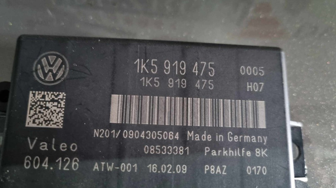 Calculator senzori parcare VW Jetta Mk5 cod 1k5919475