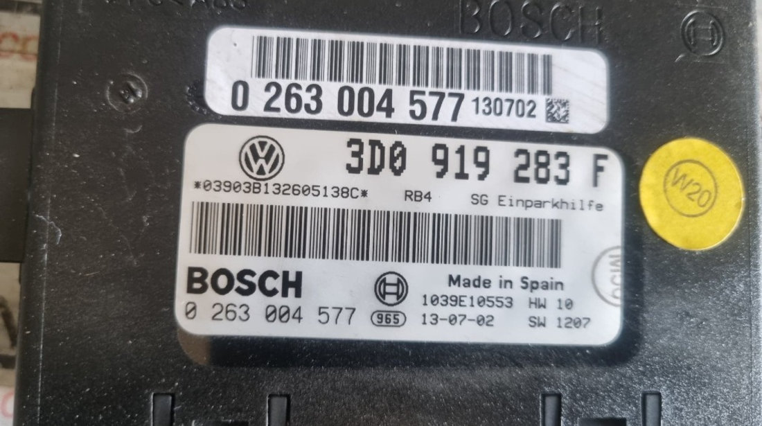 Calculator senzori parcare VW Phaeton Facelift cod piesa : 3D0919283F
