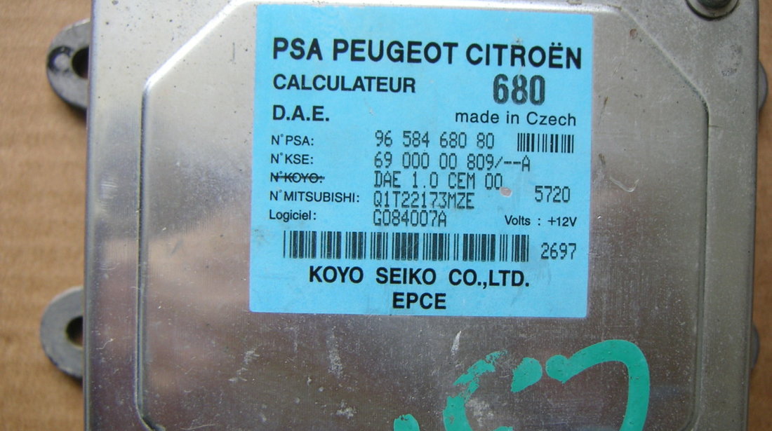 Calculator servodirectie Citroen C3 cod 9658468080