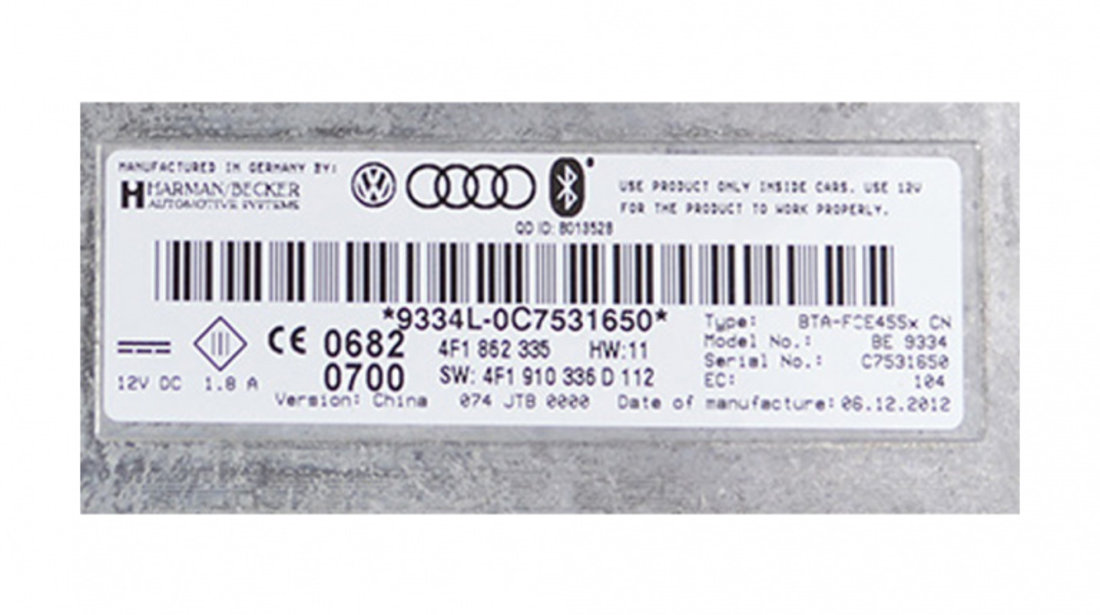 Calculator telefon pentru Audi A8 Q7 4L A6 4F 4E A4 8K A5 4F1910336D - piesa originala si NOUA. 4906121917