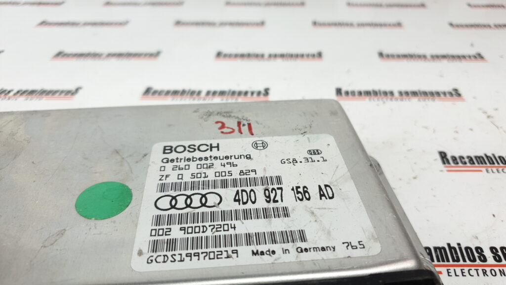 Calculator transmisie BOSCH AUDI A8 0 260 002 496 / 0260002496 / 4D0 927 156 AD / 4D0927156AD / GS8 31 1 / GS83110 260 002 496 / 0260002496 / 4D0 927 156 AD / 4D0927156AD / GS8 31 1 / GS8311