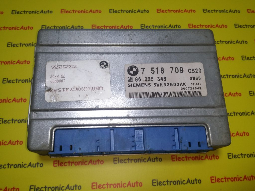 Calculator transmisie SIEMENS BMW E46 7 518 709 / 7518709 / 96 025 346 / 96025346 / 5WK33503AK7 518 709 / 7518709 / 96 025 346 / 96025346 / 5WK33503AK