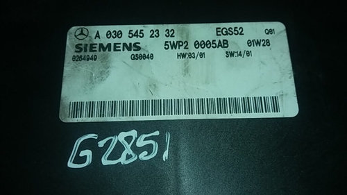 Calculator transmisie SIEMENS MERCEDES-BENZ Class S A 030 545 23 32 / A0305452332 / 5WP2 0005AB / 5W...