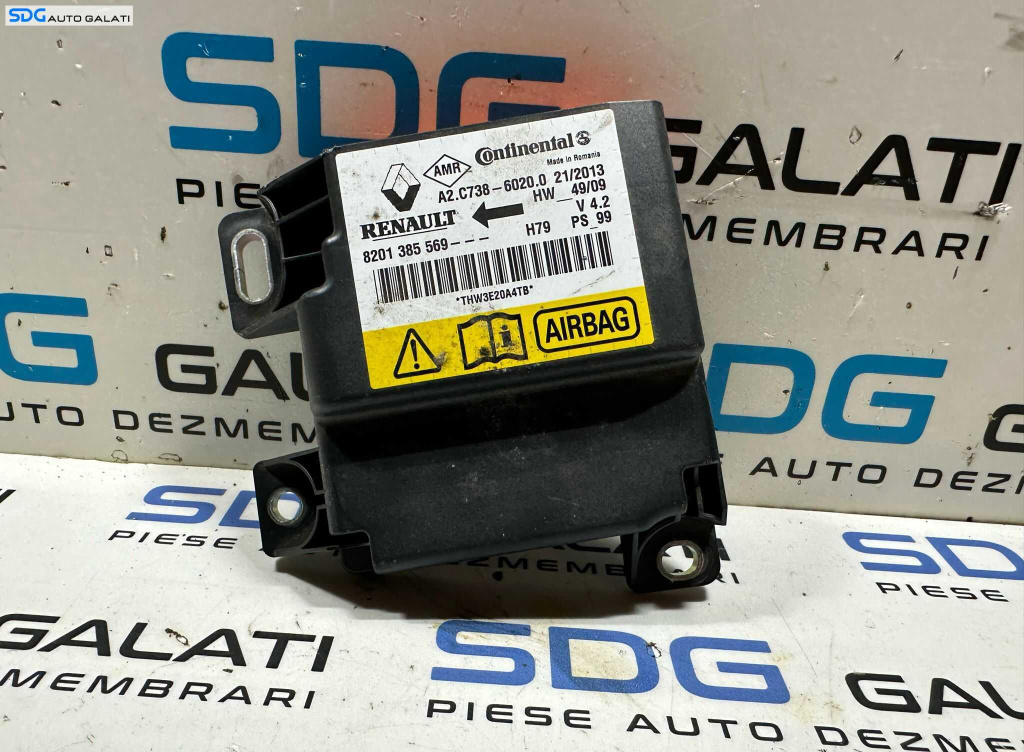 Calculator Unitate Modul Airbag Dacia Duster 1 HS 2010 - 2015 Cod 8201385569 [X3556]