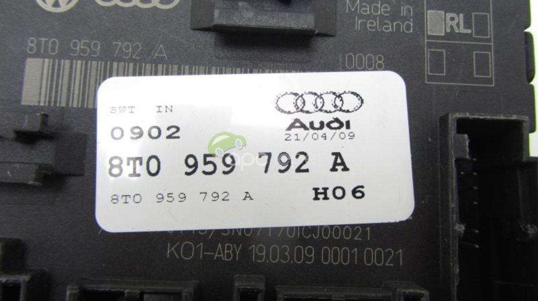 Calculator usa dreapta fata Audi A4 8k, A5 8T cod 8T0959792A