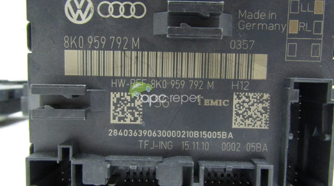 Calculator usa dreapta fata Audi A4 B8 (8K) / Q5 8R - Cod:8K0959792M