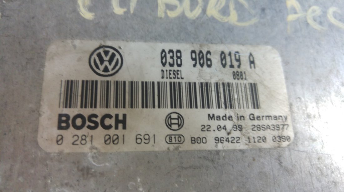 Calculator vw passat b5 1.9 tdi atj 038906019a 0281001691