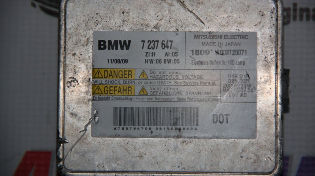 Calculator xenon BMW Seria 5 F10 / F11 cod: 7237647 model 2013