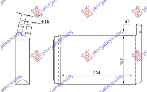 Calorifer Caldura - Audi 80 1979 , 171819121