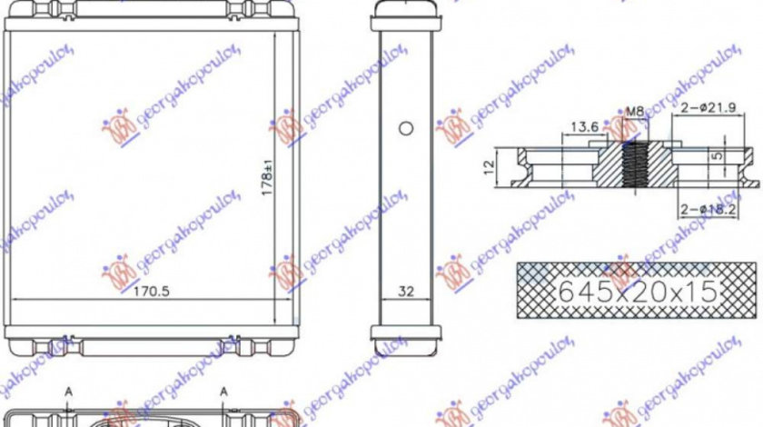 Calorifer Caldura - Audi A1 2014 , 6c0819031