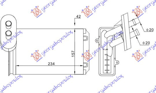 Calorifer Caldura - Audi A3 1996 , 1h1819031a