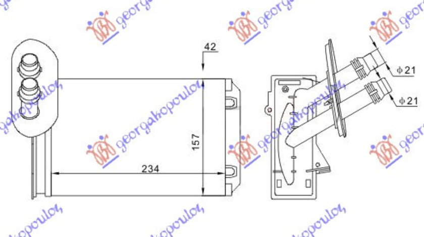 Calorifer Caldura - Audi A3 1996 , 1j1819031a