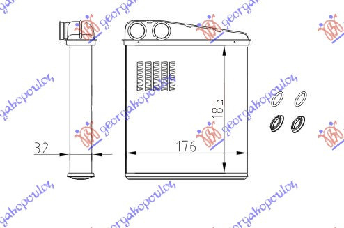 Calorifer Caldura - Audi A3 2003 , 1k0819031a