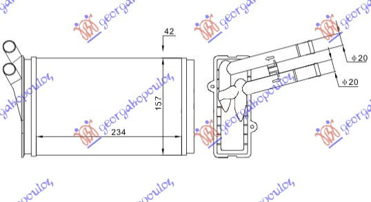Calorifer Caldura - Audi A4 1994 , 8d1819030a