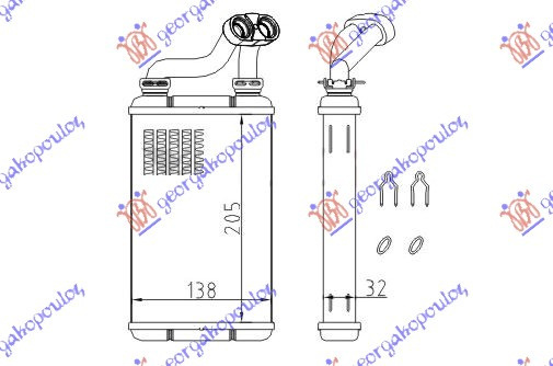 Calorifer Caldura - Bmw Series 3 (E36) Compact 1994 , 64118361915