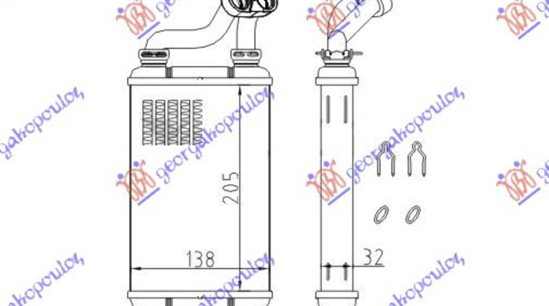 Calorifer Caldura - Bmw Series 3 (E36) Compact 1994 , 64118361915