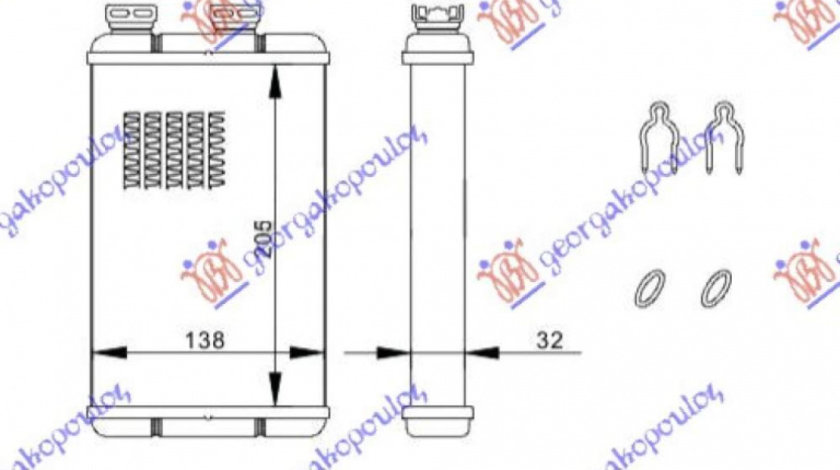 Calorifer Caldura - Bmw Series 3 (E46) Compact 2001 , 64118372771