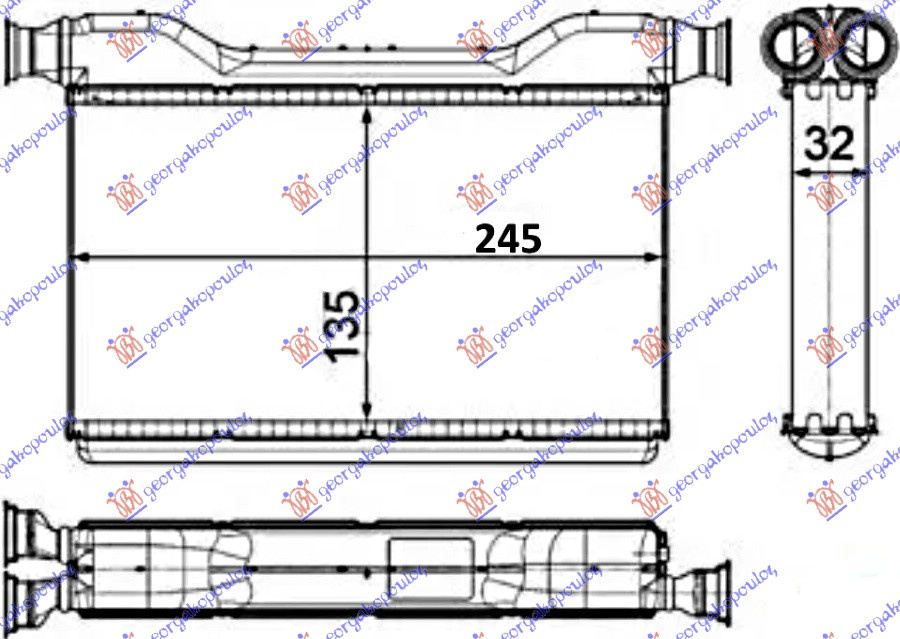 Calorifer Caldura - Bmw Series 5 (F10/11) 2010 , 64119163330